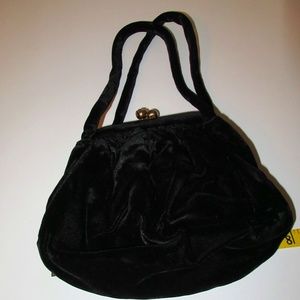 Elegant Black Velvet Mini Bag